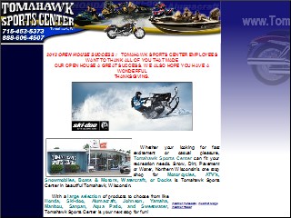 Web site www.tomahawksportscenter.com, Tomahawk Sports Ctr Inc